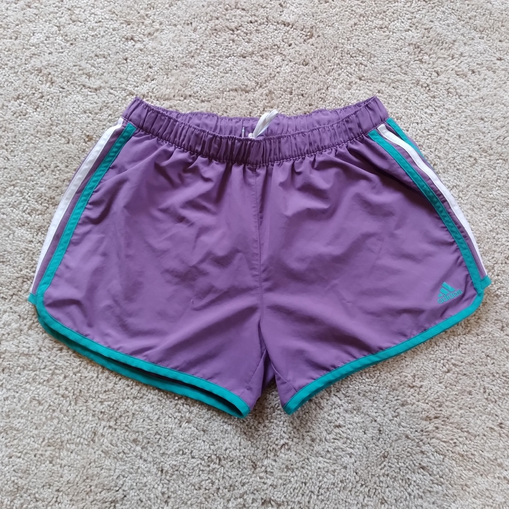 Purple Adidas Climalite Marathon Shorts